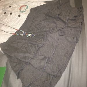 2 American Eagle jersey knit skirts - gray and black // size medium